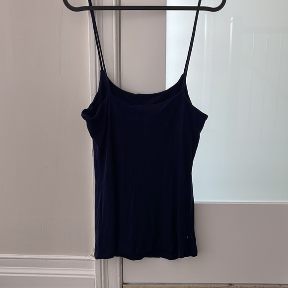 3 for $20 - Forever 21 Navy Skinny Strap Roundneck Tank Top - Picture 2 of 3